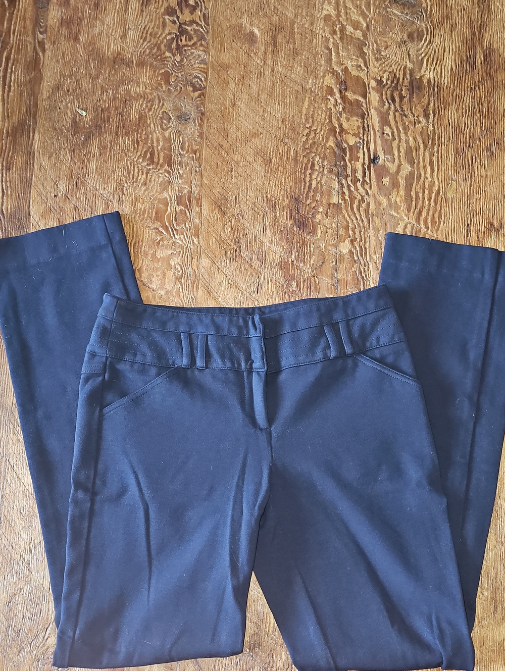 Diane Von Furstenberg Navy Blue Straight-Leg Ponte Pants